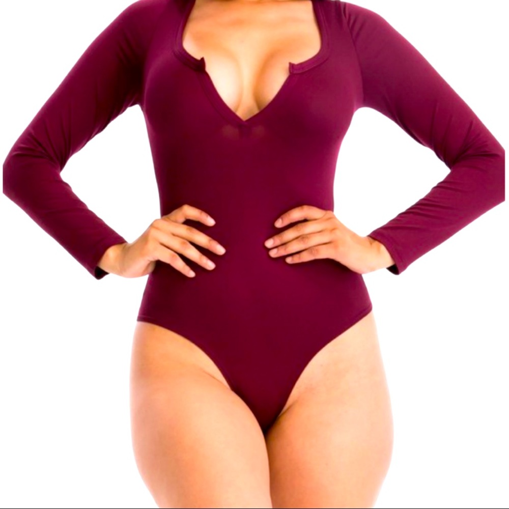 DRAIA BURGUNDY BODYSUIT